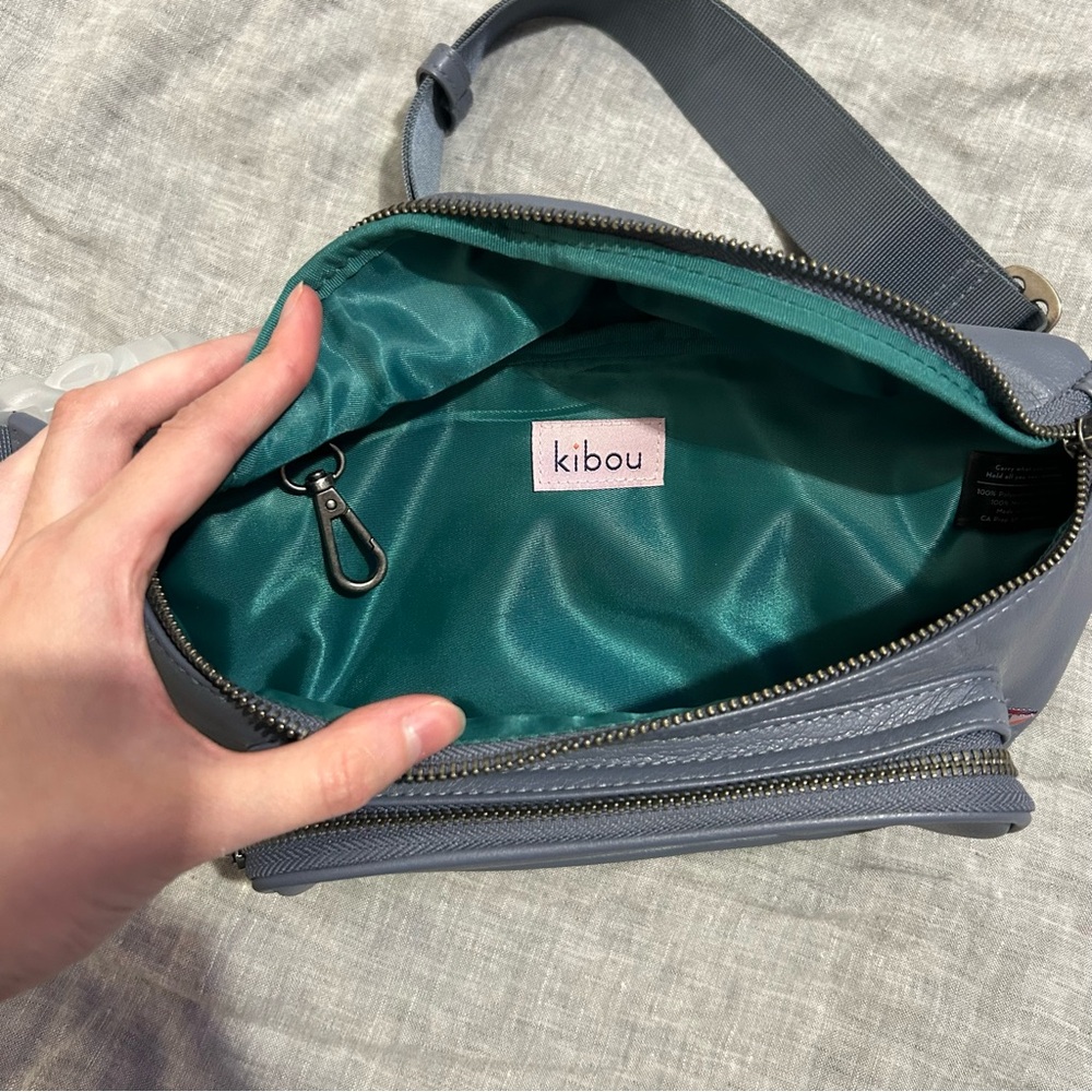 Kibou Travel Diaper Bag Smoky Indigo Fanny Pack Belt Bag Crossbody Travel - Picture 8 of 12